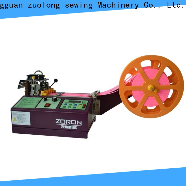 ZORON Machinery automatic ribbon cutting machine with electronic sensor for elastic with words