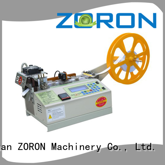 ZORON Machinery webbing automated velcro cutting machine supplier for elastic with words