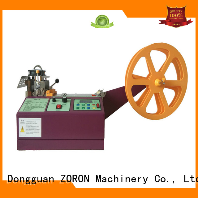 ZORON Machinery computer webbing automated velcro cutting machine maker for card label
