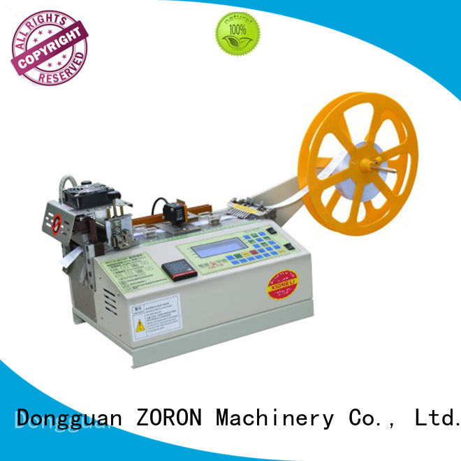 ZORON Machinery new automated velcro cutting machine supplier for elastic with words