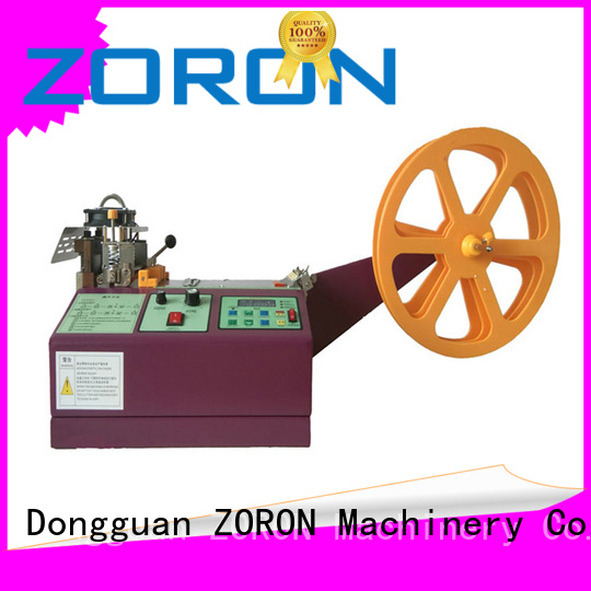 ZORON Machinery zls automatic ribbon cutting machine with electronic sensor for elastic with words