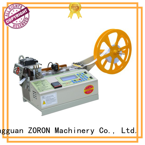 ZORON Machinery automated velcro cutting machine supplier for elastic with words
