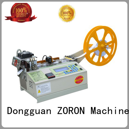 ZORON Machinery automatic elastic care automatic ribbon cutting machine with cooling fan for card label