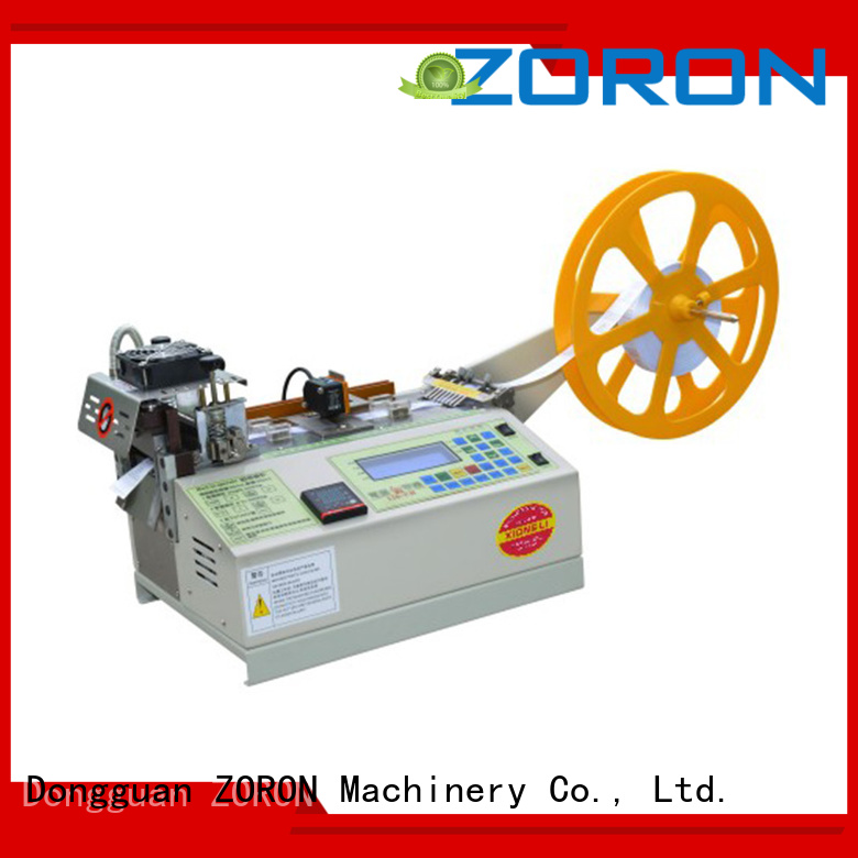 ZORON Machinery automated velcro cutting machine company for card label