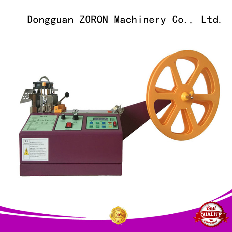 ZORON Machinery automatic ribbon cutting machine with cooling fan for fabric