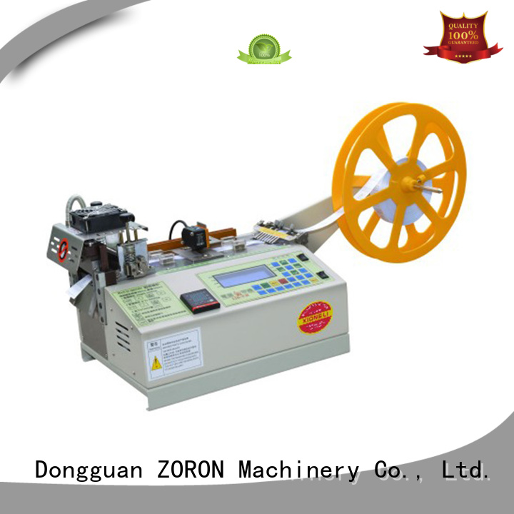 ZORON Machinery automatic fabric cutting machine with knife for elastic with words