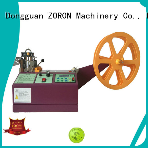 ZORON Machinery label automatic ribbon cutting machine with electronic sensor for elastic with words