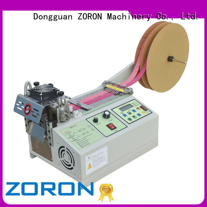 ZORON Machinery wholesale computerized webbing cutting machine with knife for elastic with words