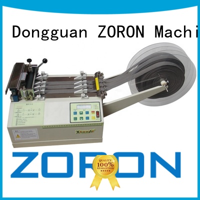 ZORON Machinery automatic ribbon cutting machine with electronic sensor for fabric